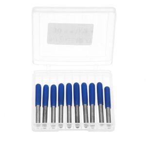GreenZech (0.1mm) 10pcs 3.175mm Shank 10 Degree 0.1/0.2/0.3mm Tip Tungsten Steel Engraving GreenZech (0.1mm) 10pcs 3.175mm Shank 10 Degree 0.1/0.2/0.3mm Tip Tungsten Steel Engraving