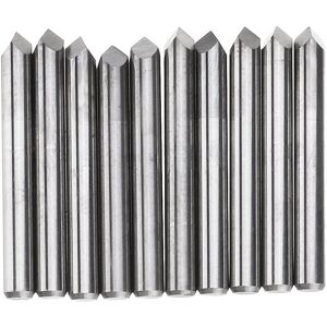GreenZech (0.2mm) 10pcs 3.175mm Shank 60 Degree 0.1/0.2/0.3mm Tip Tungsten Steel Engraving GreenZech (0.2mm) 10pcs 3.175mm Shank 60 Degree 0.1/0.2/0.3mm Tip Tungsten Steel Engraving