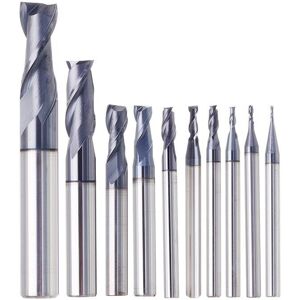 GreenZech (1mm) 1-10mm HRC55 TiAlN 2 Flutes End Mill Cutter Tungsten Carbide Milling Cutte GreenZech (1mm) 1-10mm HRC55 TiAlN 2 Flutes End Mill Cutter Tungsten Carbide Milling Cutte