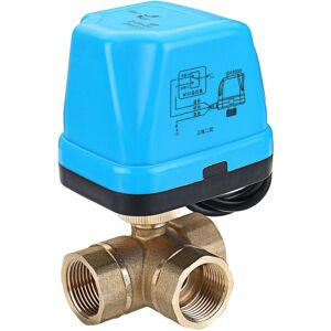 GreenZech (1 Inch) 1/2" 3/4" 1" Blue Shell 3 Way Motorized Electric Brass T Ball Valve 3 W GreenZech (1 Inch) 1/2" 3/4" 1" Blue Shell 3 Way Motorized Electric Brass T Ball Valve 3 W