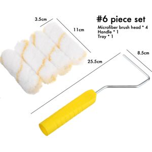 GreenZech (6 Piece set) 5/6Pcs Paint Runner Pro Roller Brush Set Room Decorating Handle To GreenZech (6 Piece set) 5/6Pcs Paint Runner Pro Roller Brush Set Room Decorating Handle To