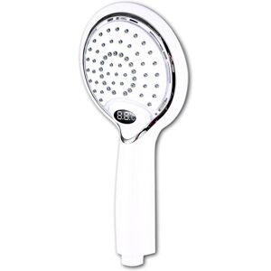 GreenZech (White) LED Light Shower Head Bathroom Handheld Digital Display Adjustable Water GreenZech (White) LED Light Shower Head Bathroom Handheld Digital Display Adjustable Water