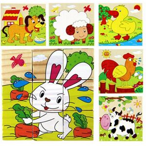 GreenZech (5) Children Cartoon Puzzle Blocks Colorful Educational Wooden Kids Toys GreenZech (5) Children Cartoon Puzzle Blocks Colorful Educational Wooden Kids Toys
