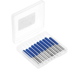 GreenZech (0.3mm) 10pcs 3.175mm Shank 45 Degree 0.1/0.2/0.3mm Tip Tungsten Steel Engraving GreenZech (0.3mm) 10pcs 3.175mm Shank 45 Degree 0.1/0.2/0.3mm Tip Tungsten Steel Engraving