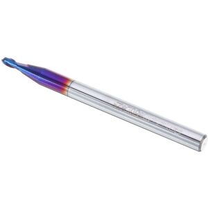 GreenZech (R0.75*4D*50L*2T) 0.5-2mm 2 Flutes Blue Coated Spiral Ball Nose End Mill Tungste GreenZech (R0.75*4D*50L*2T) 0.5-2mm 2 Flutes Blue Coated Spiral Ball Nose End Mill Tungste