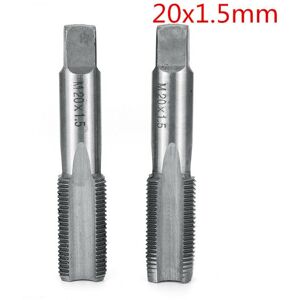 GreenZech (20mm) 2pcs M12-M20 1.5mm Pitch High Speed HSS Right Hand Straight Fine Screw Ta GreenZech (20mm) 2pcs M12-M20 1.5mm Pitch High Speed HSS Right Hand Straight Fine Screw Ta