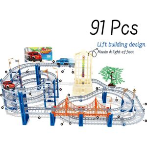 GreenZech (91 Pcs) 80/91/140Pcs DIY Assembly Electric ABS Track Car Model Set Puzzle Educa GreenZech (91 Pcs) 80/91/140Pcs DIY Assembly Electric ABS Track Car Model Set Puzzle Educa