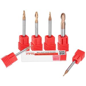GreenZech (R0.5mm) R0.5-3mm 2 Flutes Ball Nose HRC58 AlTiN Coating End Mill Cutter Tungste GreenZech (R0.5mm) R0.5-3mm 2 Flutes Ball Nose HRC58 AlTiN Coating End Mill Cutter Tungste