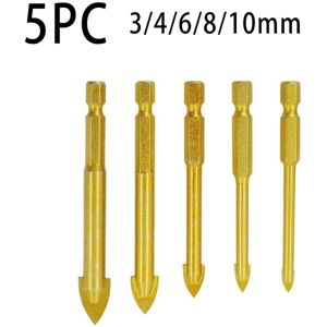 GreenZech (3/4/6/8/10mm) 5/6/7Pcs Drill Bits 3-12mm Triangle Bit for Ceramic Wall Glass Co GreenZech (3/4/6/8/10mm) 5/6/7Pcs Drill Bits 3-12mm Triangle Bit for Ceramic Wall Glass Co