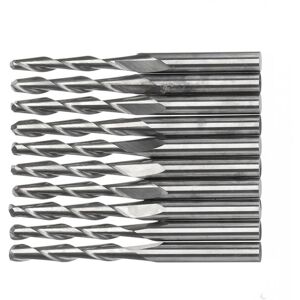 GreenZech (2.5mm) 10pcs 1/8 Inch Shank Spiral Ball Nose End Mill 22mm Cutting Length CNC M GreenZech (2.5mm) 10pcs 1/8 Inch Shank Spiral Ball Nose End Mill 22mm Cutting Length CNC M