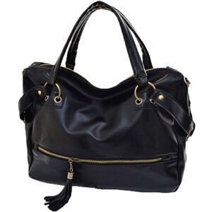 GreenZech (Black) Handbags PU Leather Rivet Tassel Shoulder Crossbody Bags GreenZech (Black) Handbags PU Leather Rivet Tassel Shoulder Crossbody Bags