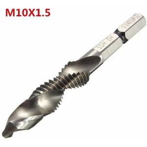 GreenZech (M10x1.5) HSS 1/4 Inch Hex Shank Combination Metric Drill Tap Bit M3/M4/M5/M6/M8 GreenZech (M10x1.5) HSS 1/4 Inch Hex Shank Combination Metric Drill Tap Bit M3/M4/M5/M6/M8