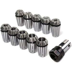 GreenZech 10pcs 1-10mm Spring Collets with 8mm Motor Shaft Holder Extension Rod Lathe Tool GreenZech 10pcs 1-10mm Spring Collets with 8mm Motor Shaft Holder Extension Rod Lathe Tool