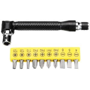 GreenZech 1/4 Inch L shaped Screwdriver Bits Wrench with 10Pcs Screwdriver Bits GreenZech 1/4 Inch L shaped Screwdriver Bits Wrench with 10Pcs Screwdriver Bits
