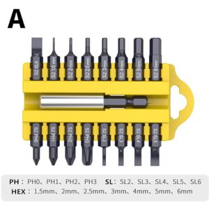 GreenZech (A+B Each 5Pcs) 1/4 Inch Hex Shank 17 In 1 Screwdriver Bits Alloy Steel Connecti GreenZech (A+B Each 5Pcs) 1/4 Inch Hex Shank 17 In 1 Screwdriver Bits Alloy Steel Connecti