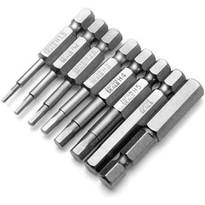 GreenZech 8pcs 50mm 1/4 Inch Hex Shank Magnetic Hex Head Screwdriver Bits GreenZech 8pcs 50mm 1/4 Inch Hex Shank Magnetic Hex Head Screwdriver Bits