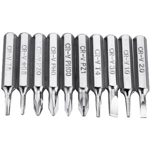 GreenZech 10pcs 4mm CR-V Screwdriver Bit Set Phillips Slotted Torx Batch Head Bit Mobile P GreenZech 10pcs 4mm CR-V Screwdriver Bit Set Phillips Slotted Torx Batch Head Bit Mobile P