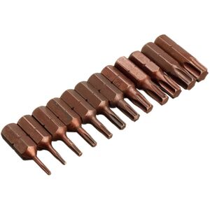 GreenZech (B: Solid) 12pcs S2 Steel T6-T40 Magnetic Torx Screwdriver Bits Set 25mm Securit GreenZech (B: Solid) 12pcs S2 Steel T6-T40 Magnetic Torx Screwdriver Bits Set 25mm Securit