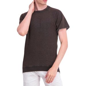 (L, Dark Charcoal) Brave Soul Mens Short Sleeve Zip Side T Shirts (L, Dark Charcoal) Brave Soul Mens Short Sleeve Zip Side T Shirts