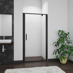 AICA (800mm) BLACK Frame Pivot Shower Door Enclosure Glass AICA (800mm) BLACK Frame Pivot Shower Door Enclosure Glass