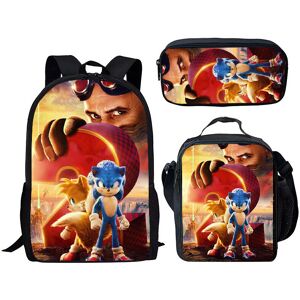 Unbranded (1) Sonic 3 Piece School Bag Lunch Bag Pencil Case Kids Set Unbranded (1) Sonic 3 Piece School Bag Lunch Bag Pencil Case Kids Set