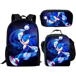 Unbranded (5) Sonic 3 Piece School Bag Lunch Bag Pencil Case Kids Set Unbranded (5) Sonic 3 Piece School Bag Lunch Bag Pencil Case Kids Set