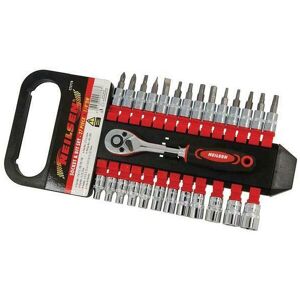 27pcs 1/4 Inch Drive Socket Set, Star Hex Flat Philips (Genuine Neilsen CT2778) 27pcs 1/4 Inch Drive Socket Set, Star Hex Flat Philips (Genuine Neilsen CT2778)