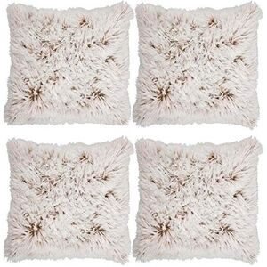 Adore 4 x Two Tone Long Pile Super Soft & Cuddly 17x17 (43x43cm) Cushion Cover ( Adore 4 x Two Tone Long Pile Super Soft & Cuddly 17x17 (43x43cm) Cushion Cover (
