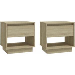 (sonoma oak, 2) vidaXL 1/2x Bedside Cabinet Chipboard Bedroom Bedside Side Table (sonoma oak, 2) vidaXL 1/2x Bedside Cabinet Chipboard Bedroom Bedside Side Table