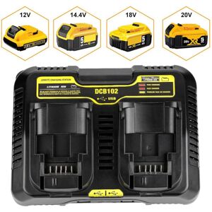 GreenZech (EU Plug) 10.8V-20V DCB102 Dual Rechargeable Power Tool Battery Charger For Dewa GreenZech (EU Plug) 10.8V-20V DCB102 Dual Rechargeable Power Tool Battery Charger For Dewa