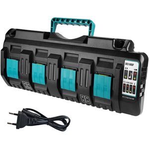GreenZech (2A, EU Plug) 18V 2A/3A Current 4-Port Charger Replacement for Makita 14.4V-18V GreenZech (2A, EU Plug) 18V 2A/3A Current 4-Port Charger Replacement for Makita 14.4V-18V