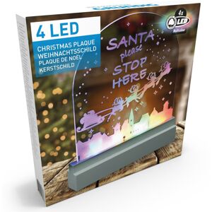 Grundig 4 LED Christmas 'SANTA PLEASE STOP HERE' Illuminated Desk Night Light Lamp XMAS Grundig 4 LED Christmas 'SANTA PLEASE STOP HERE' Illuminated Desk Night Light Lamp XMAS