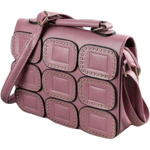 GreenZech (Purple) Women Crossbody Bag PU Leather Rivet Flap Magnetic Press Stud Shoulder GreenZech (Purple) Women Crossbody Bag PU Leather Rivet Flap Magnetic Press Stud Shoulder
