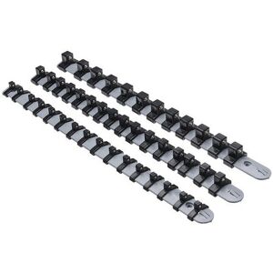 GreenZech 3Pcs 1/4 3/8 1/2 Inch Socket Tray Rail Rack Holder Storage Organizer Shelf Stand GreenZech 3Pcs 1/4 3/8 1/2 Inch Socket Tray Rail Rack Holder Storage Organizer Shelf Stand