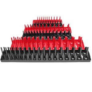 GreenZech (S) 3pcs 1/4 3/8 1/2 Inch SAE Metric Socket Holder Tray Socket Organizer GreenZech (S) 3pcs 1/4 3/8 1/2 Inch SAE Metric Socket Holder Tray Socket Organizer