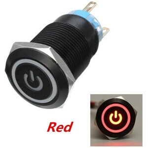 GreenZech (Red) Silver 12mm LED Metal Push Button Latching Switch 4Pin Waterproof Push But GreenZech (Red) Silver 12mm LED Metal Push Button Latching Switch 4Pin Waterproof Push But