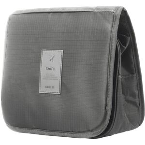 GreenZech (Grey) Solid Color Foldable Travel Bag for Toiletries Hanging Toiletry Portable GreenZech (Grey) Solid Color Foldable Travel Bag for Toiletries Hanging Toiletry Portable