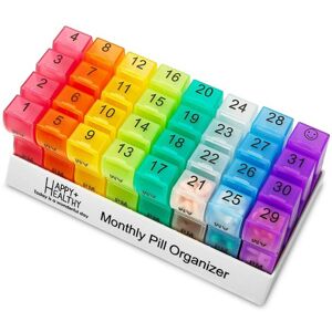 GreenZech 32Pcs Pill Storage Box Month Container Tablet Pill Holder Organizer GreenZech 32Pcs Pill Storage Box Month Container Tablet Pill Holder Organizer