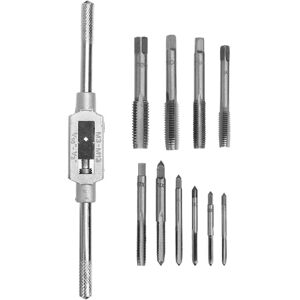 GreenZech M3-M12 Adjustable Tap Spanner with 10pcs Mini Screw Hand Tap Set GreenZech M3-M12 Adjustable Tap Spanner with 10pcs Mini Screw Hand Tap Set