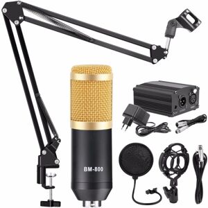 GreenZech (Black) Microphone Kit Condenser Sound Recording Microphone With Phantom Power F GreenZech (Black) Microphone Kit Condenser Sound Recording Microphone With Phantom Power F