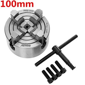 GreenZech (100mm) Lathe Chuck 80/100/125mm 4 Jaw Independent Hardened Reversible Tool GreenZech (100mm) Lathe Chuck 80/100/125mm 4 Jaw Independent Hardened Reversible Tool