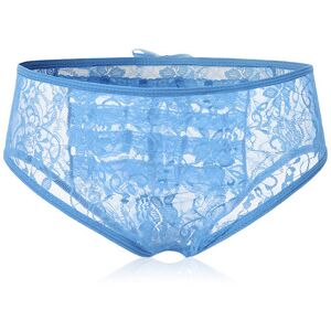 GreenZech (Light Blue, L) Women Sexy Lace Overlays Ruffle Back Low Waist Panties GreenZech (Light Blue, L) Women Sexy Lace Overlays Ruffle Back Low Waist Panties