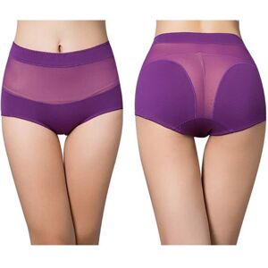GreenZech (Purple, L) Translucent Mesh High Waist Breathable Panties GreenZech (Purple, L) Translucent Mesh High Waist Breathable Panties