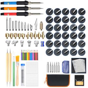 GreenZech (Orange, 220V-UK) 101Pcs 60W Wood Burning wood working Pen Set Electric Solderin GreenZech (Orange, 220V-UK) 101Pcs 60W Wood Burning wood working Pen Set Electric Solderin