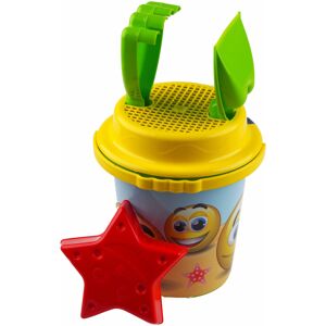 Kandy Toys 5 Piece Beach Bucket And Spade Happy Face Design - With Rake Sieve And Mould Kandy Toys 5 Piece Beach Bucket And Spade Happy Face Design - With Rake Sieve And Mould