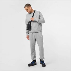 (Grey, M) Nike Mens Sportswear Crewneck Tracksuit Set Clubfleece (Grey, M) Nike Mens Sportswear Crewneck Tracksuit Set Clubfleece