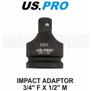 US PRO Tools Impact Socket Adaptor Step Up Adapter 3/4" Inch F to 1/2" Inch M 34 US PRO Tools Impact Socket Adaptor Step Up Adapter 3/4" Inch F to 1/2" Inch M 34