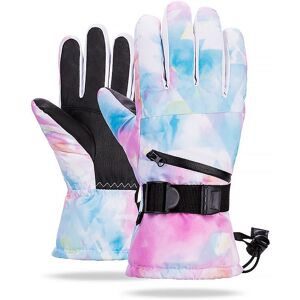 GreenZech (Light Blue Pink, L) Waterproof Winter Thermal Gloves for Skiing Snowboard,Ridin GreenZech (Light Blue Pink, L) Waterproof Winter Thermal Gloves for Skiing Snowboard,Ridin