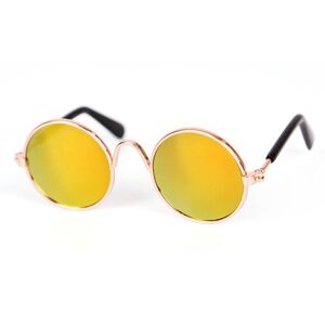 GreenZech (Yellow) Dog Pet Glasses Lovely Vintage Round Cat Sunglasses Reflection Eye Wear GreenZech (Yellow) Dog Pet Glasses Lovely Vintage Round Cat Sunglasses Reflection Eye Wear
