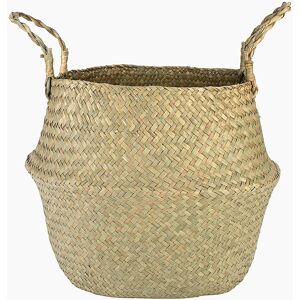 GreenZech Foldable Flower Basket Seagrass Woven Belly Planter Pot Laundry Storage Skep Box GreenZech Foldable Flower Basket Seagrass Woven Belly Planter Pot Laundry Storage Skep Box